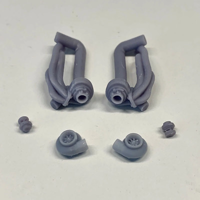 Universal Generic Headers Exhaust Manifold w/ Separate Turbo Kit 1/24 1/25