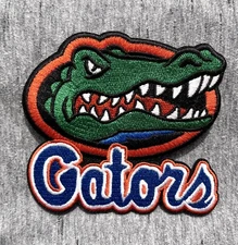 UF FLORIDA GATORS EMBROIDERED IRON ON PATCH 3” X 3.25” FREE SHIPPING