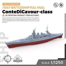 SSMODEL SSC1250546S 1/1250 Model Italy ConteDiCavour-class Battleship FULL HULL