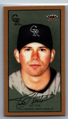 TODD HELTON 2003 Topps 205 Drum MINI Baseball Card #30 Colorado Rockies