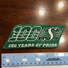 Saskatchewan Roughriders  100th Anniversary logo  embroidered patch Crest CFL