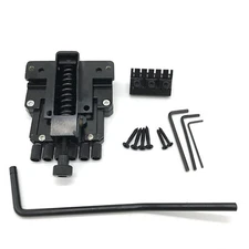 DIY Alloy 6 String Saddle Headless Electric Guitar Bridge Tailpiece Replacement