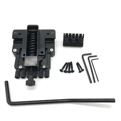 DIY Alloy 6 String Saddle Headless Electric Guitar Bridge Tailpiece Replacement