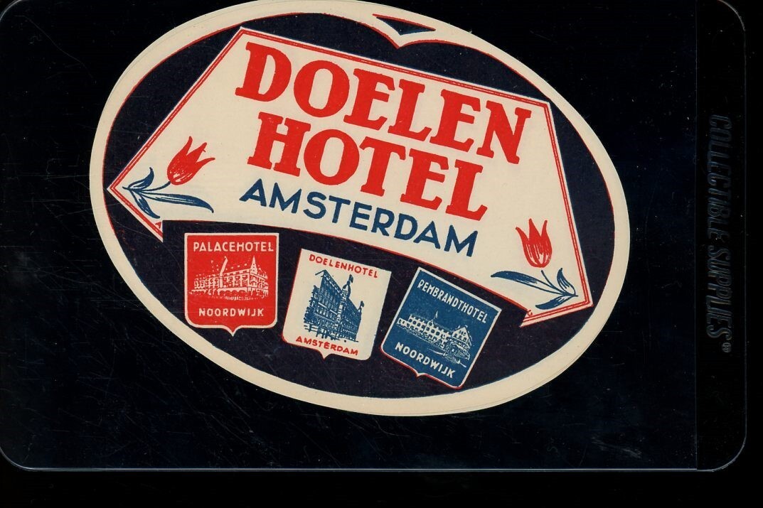 Doelen Hotel Amsterdam Netherlands Travel Luggage Tag