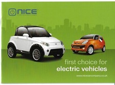 NICE Electric Vehicles 2008 UK Market Brochure MyCar, Mega City, Ze-O, Fiat 500
