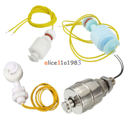 PP 52mm Stainless Steel 45/200mm RightAngle Water Level Ball Float Switch Sensor
