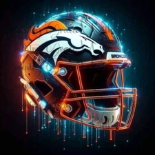 20oz Skinny Tumbler Sublimation Transfer Broncos Football Ready To Press