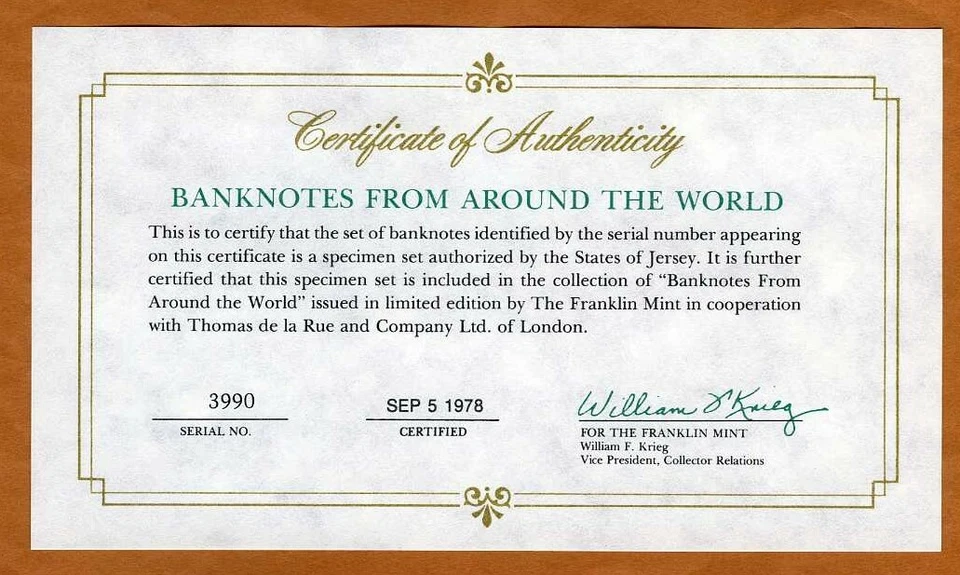 Specimen Set, Jersey, 1-5-10-20 Pounds 1975,  P-CS1, With C/O UNC - Image 3 of 3