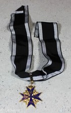 WW1 Imperial German Blue Max Pour Le Merite Reproduction Medal With RIbbon F481