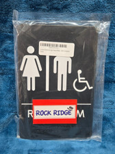 Men's and Women's Restroom Signs ADA-Compliant Black Handicap - Unisex