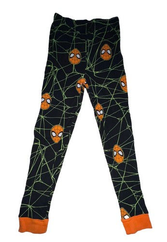 Marvel Spiderman Boy's Orange/Black Halloween Snug Fit Pajamas Pants/Shirt Sz 10 - Picture 9 of 15