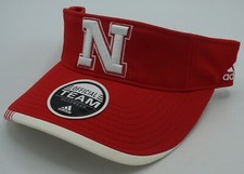NCAA Nebraska Cornhuskers Adidas Adult Adjustable Fit Sun Visor NEW 