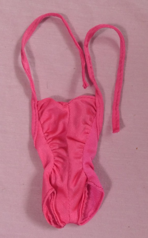 Vintage Barbie Clothes - Superstar Era Barbie Pink Swimsuit