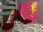 Women Red High Heel Stiletto Shoe 7 — photo 2