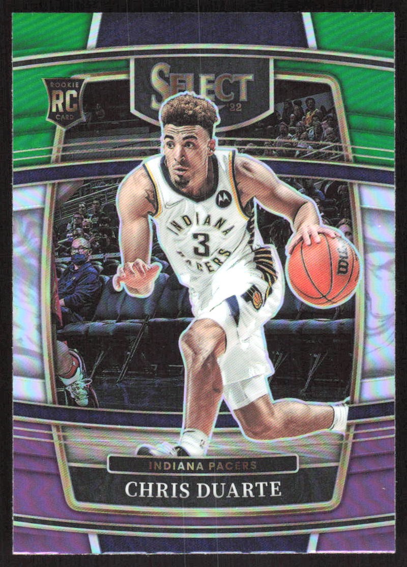 6263I 2021-22 Panini Select #41 Chris Duarte Green White Purple Prizms