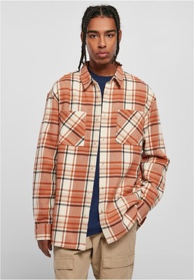 Long Oversized Checked Leaves Shirt Männer Hemd  | Urban Classics | TB5595