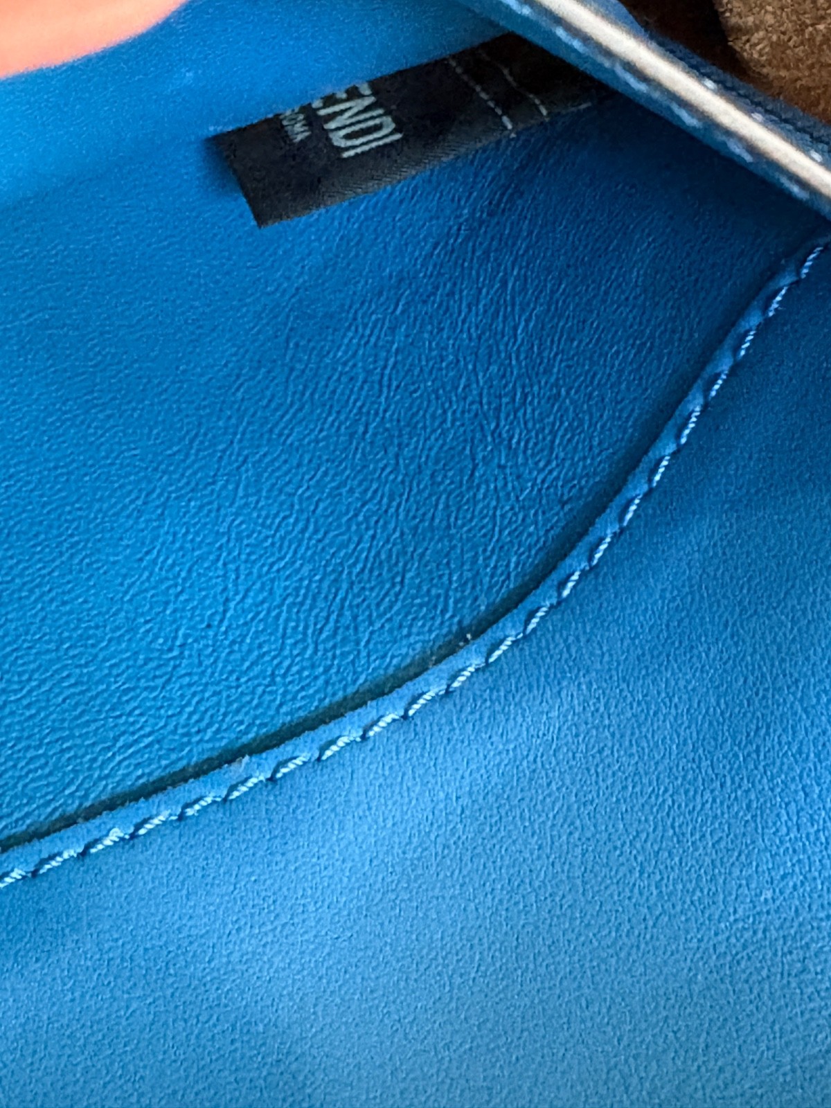 Fendi Kan U Patchwork Suede Leather Shoulder Bag … - image 23