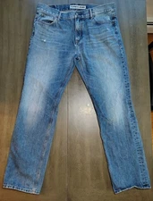 Express Men's Rocco Slim Fit Straight Jeans 34x32 Blue