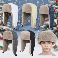 Winter Hat Fur Aviator Hunting Russian Ushanka Warm w/Ear Flaps for Men Women