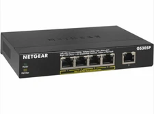 Netgear GS305P-100NAS ~ 5-Port PoE Gigabit Ethernet Unmanaged Switch New Sealed