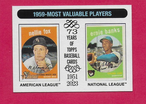 Nellie Fox / Ernie Banks [White] #191 2024 Topps Heritage card