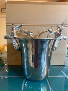 Pottery Barn deer ice bucket