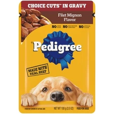 PEDIGREE CHOICE CUTS in Gravy Adult Wet Dog Food Filet Mignon Flavor, (16) 3.5
