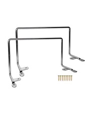 2 PCS Mattress Retainer Bar Stopper Chrome Non-Slip Metal Holder Gripper