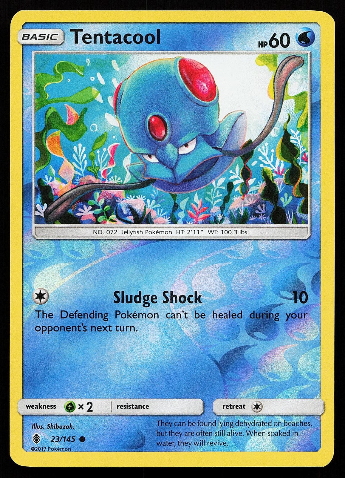 Tentacool 23/145 Reverse Holo Common Guardians Rising Pokemon Card