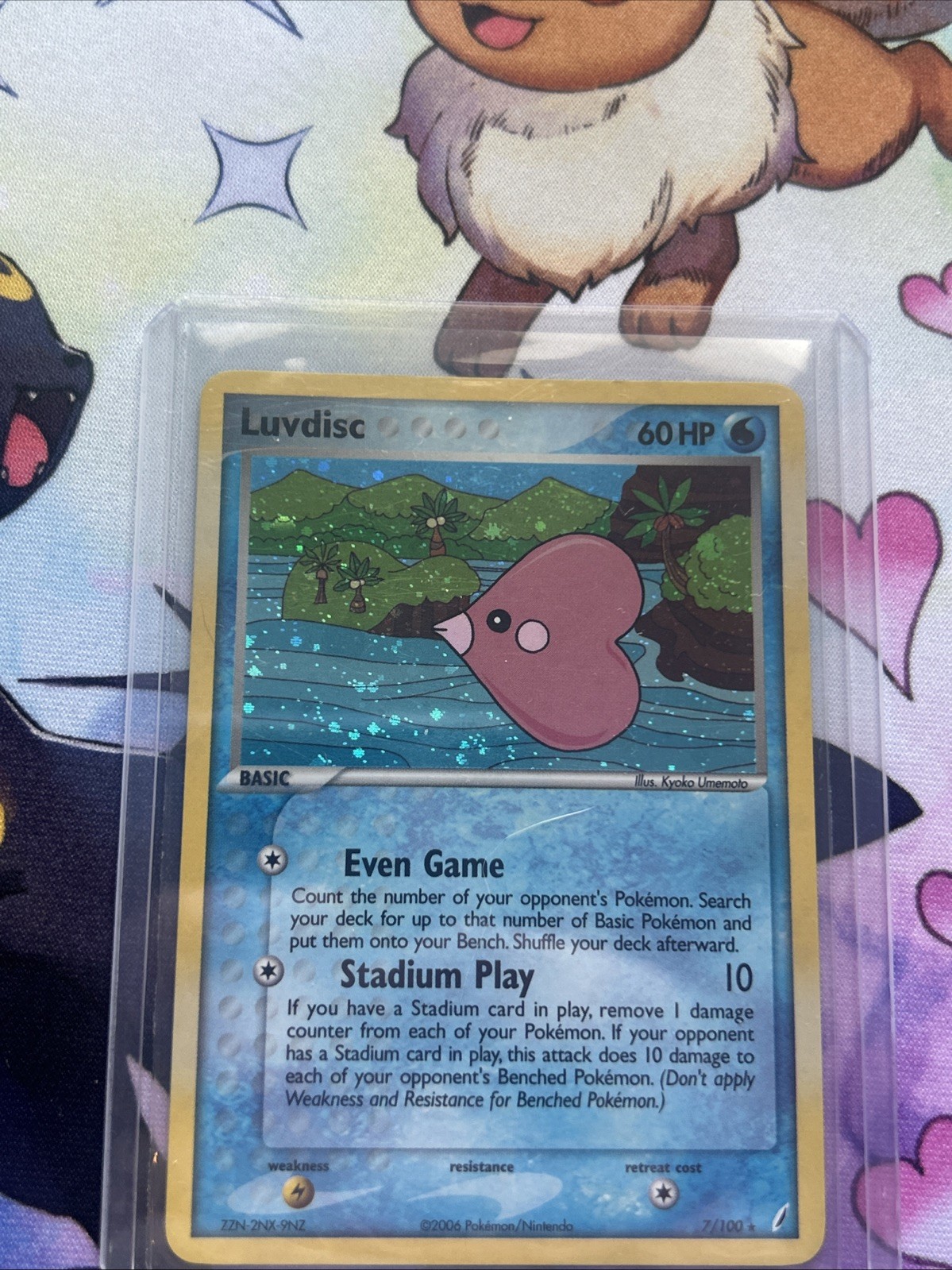 Pokémon TCG Luvdisc EX Crystal Guardians 7/100 Holo Rare Card NM
