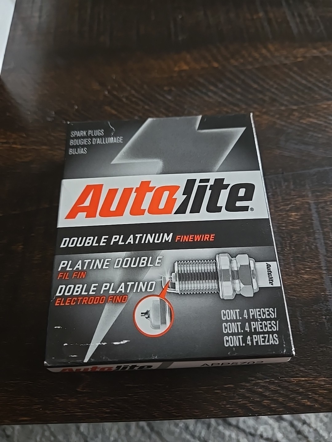 4 pack Autolite APP5702 Double Platinum Spark Plugs for Ignition Secondary 