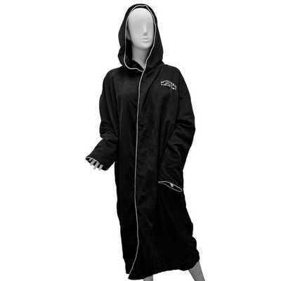 McQueen Violet Fog Robe Belaire Rare France Hooded Plush Embroidered Luxury Coat