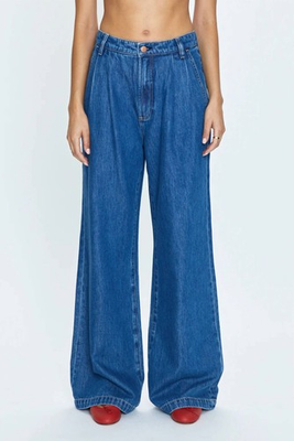 #ad Pistola Victoria Lightweight High Rise Denim Trouser Pant Midnight Sun Wash $123.00