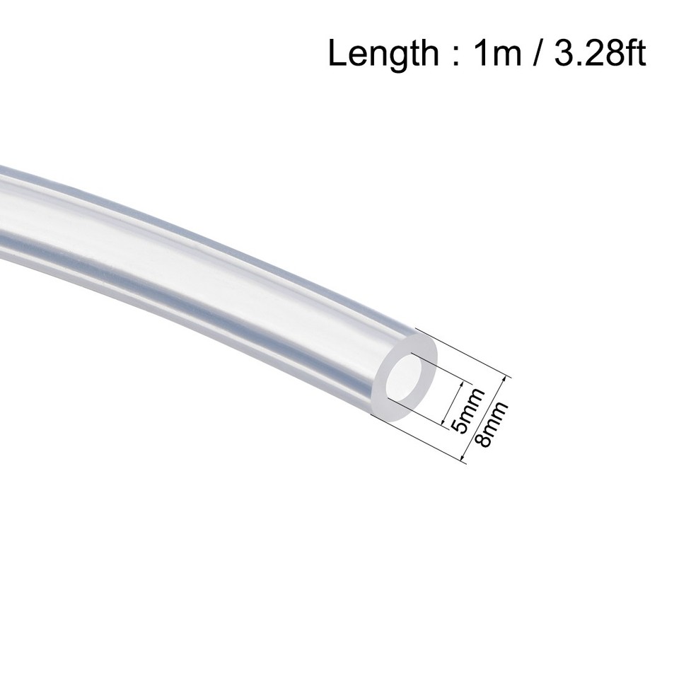 Tuyau Silicone Uxcell 25mm ID X 31mm OD – 1m – Transparent – Neuf