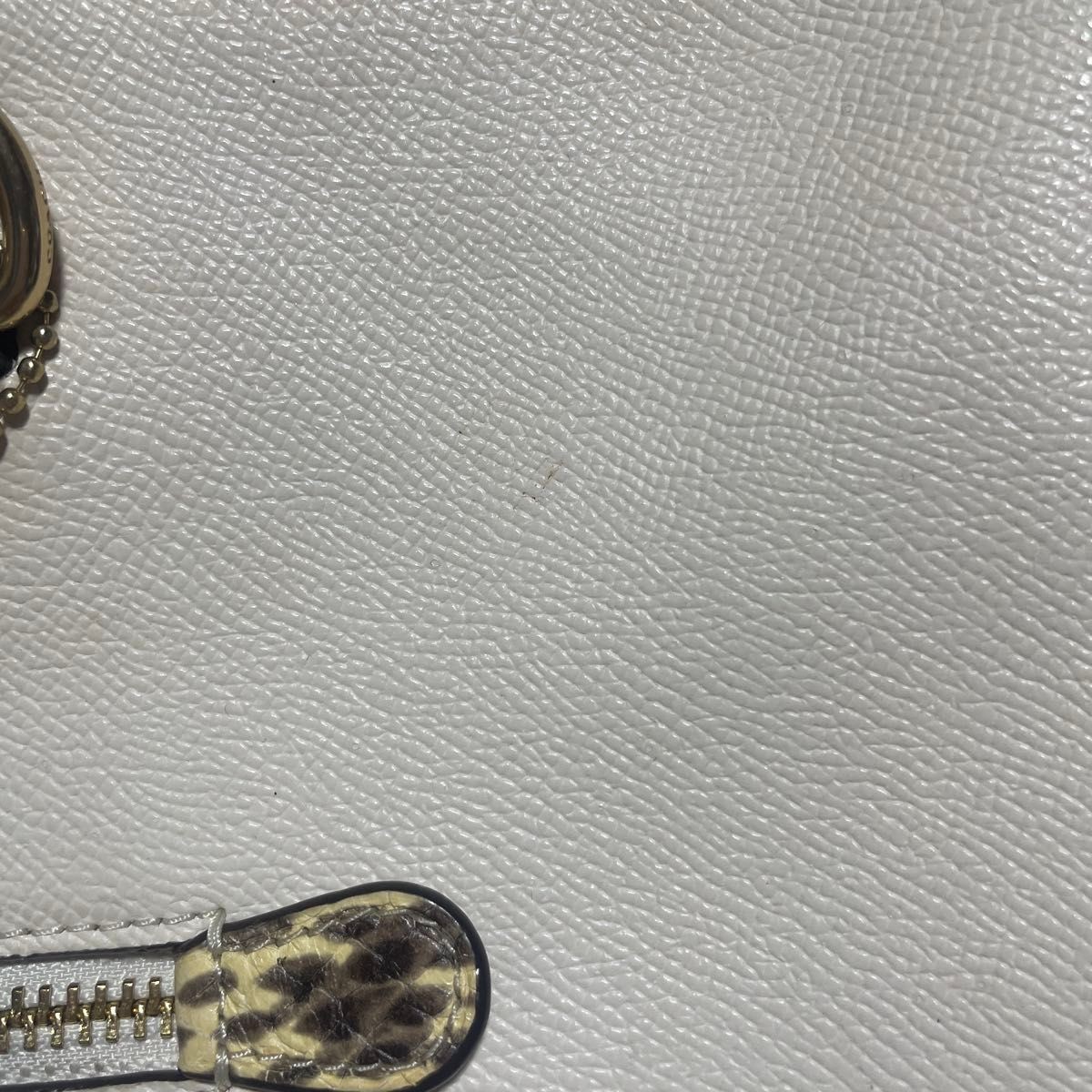 COACH Tote Bag White Python Pattern Handle 17a - image 5