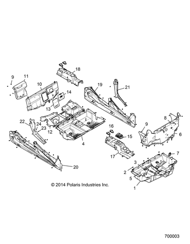 Polaris Cover Assembly, Painted Clip, Left, Genuine OEM Part 2635254-649, Qty 1 - Picture 2 of 2