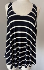 Mikey & Joey Navy & White Striped Tank - Large