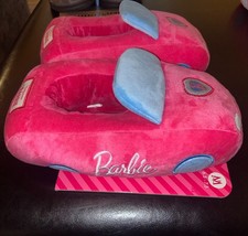 New Women's Hot Pink "BARBIE Car" SLIPPERS sz Medium 6.5/7.5 NWT