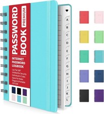 Forvencer Password Book with Individual Alphabetical Tabs, 4"x5.5" Small