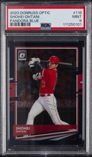 2020 PANINI DONRUSS OPTIC PANDORA BLUE #118 SHOHEI OHTANI 50/99 PSA 9