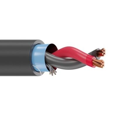 250' Belden 1120A 18 AWG 1 Pair Overall Shielded Tray Cable Black 600V
