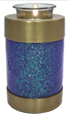 Commerative Cremation Urn Sparkling Purple Cremation Candle Urn for Women