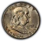 1955 50c Franklin Silver Half Dollar - Luster - Original Toning - SKU-H3819
