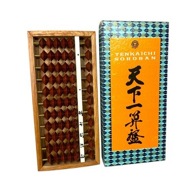 Tenkaichi Soroban Japanese Abacus 11 Column Calculator Boxed NOS 1970s Vintage