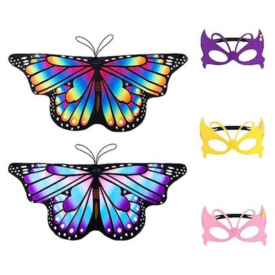 Kids costume 2 butterfly wings for kids 3 butterfly face masks