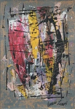 Norman Lewis Signed Abstract Expressionist Oil Painting on Canvas - American Art