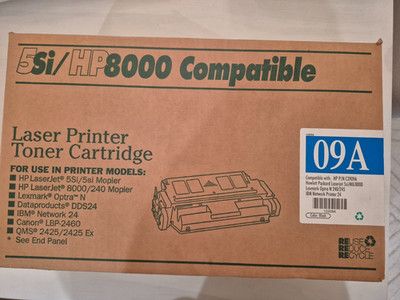 C3909A Laser Toner Cartridge Black, Quality Compatible for the LaserJet 8000