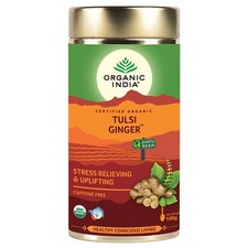 Organic India Thé Tulsi Gingembre Bio 100gm Feuilles Libres