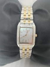 Citizen Eco-Drive Diamond Accent Women's Watch MOP Two-Tone Rectangular E030