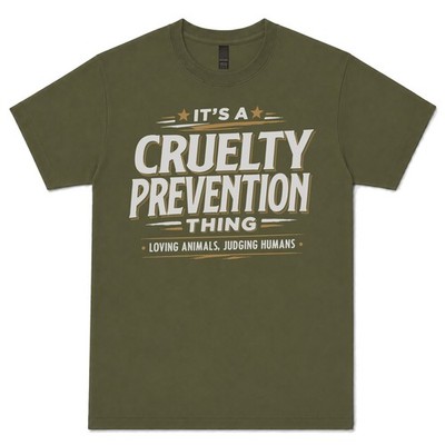IT'S A CRUELTY PREVENTION THING LIEBE TIERE, BEURTEILE MENSCHEN T-SHIRT Kontrolle